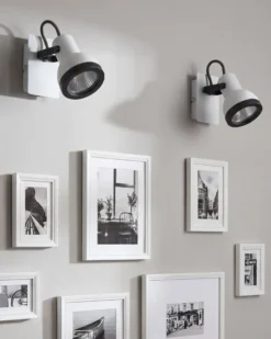 Sæt af 2 spotlight-lamper BARO Hvid Metal Justerbar