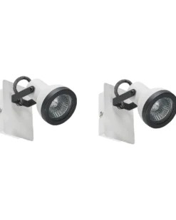 Sæt af 2 spotlight-lamper BARO Hvid Metal Justerbar