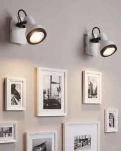 Sæt af 2 spotlight-lamper BARO Hvid Metal Justerbar