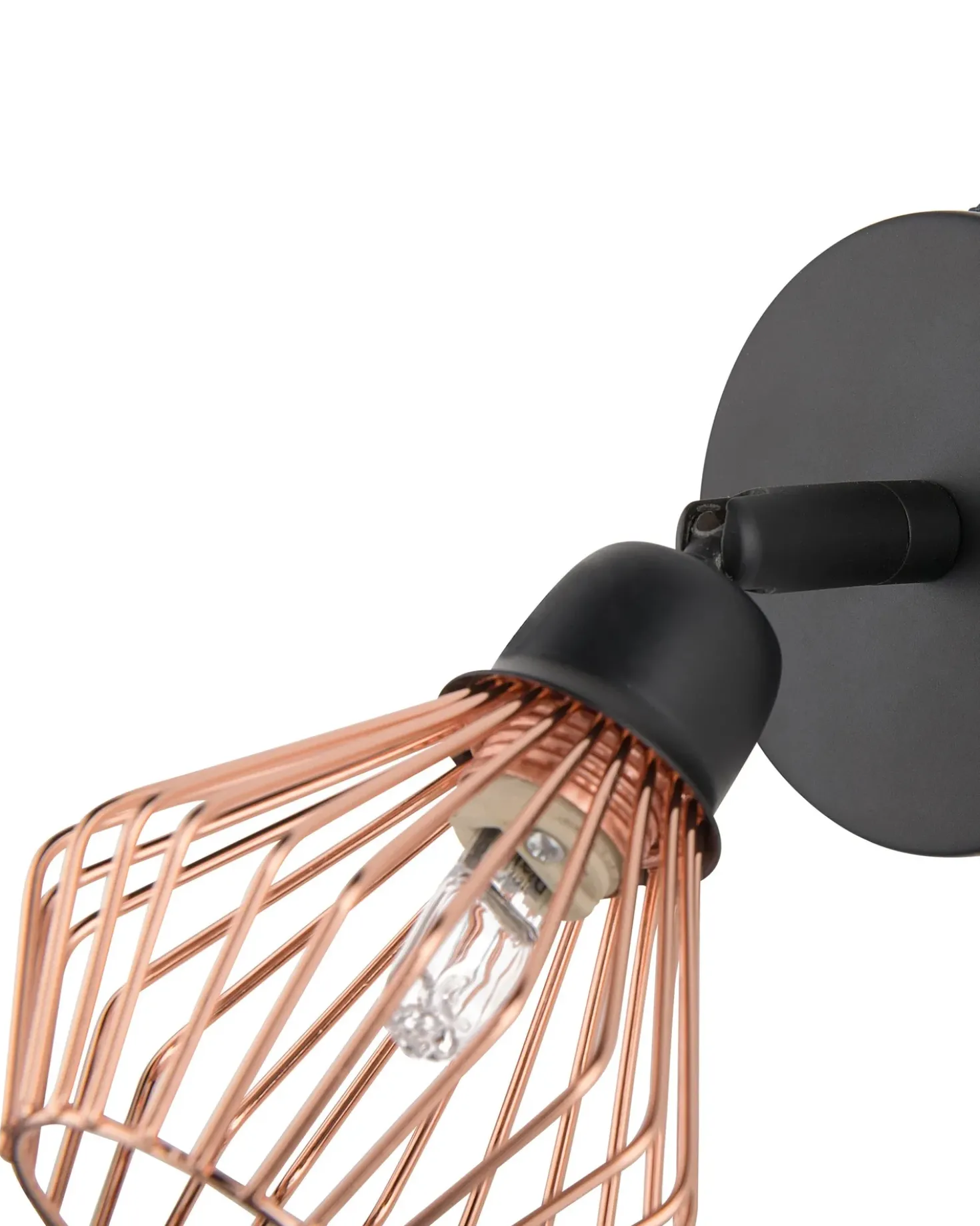 Sæt af 2 spotlight-lamper VOLGA Sort Metal Justerbar