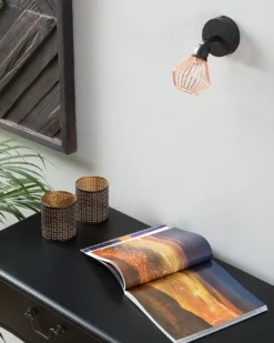 Sæt af 2 spotlight-lamper VOLGA Sort Metal Justerbar