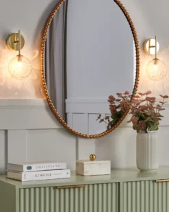 Sæt af 2 væglamper ANADYR Beige Glas