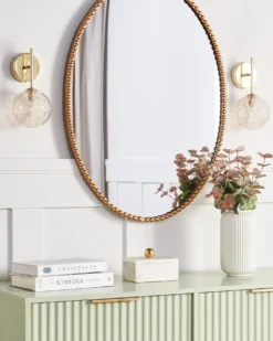 Sæt af 2 væglamper ANADYR Beige Glas