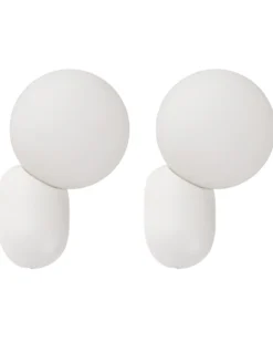 Sæt af 2 væglamper HELME Hvid
