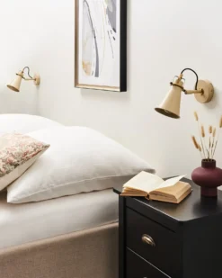 Sæt af 2 væglamper MOYOLA Beige Metal Justerbar