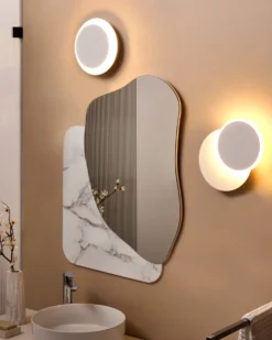 Sæt af 2 væglamper SEMNON Hvid Metal LED