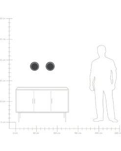 Sæt af 2 væglamper SEMNON Sort Metal LED