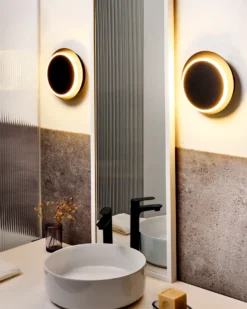 Sæt af 2 væglamper SEMNON Sort Metal LED