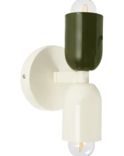 Sæt af 2 væglamper TOPI Cremehvid Metal