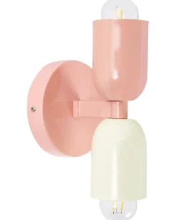 Sæt af 2 væglamper TOPI Pastellrosa Metal
