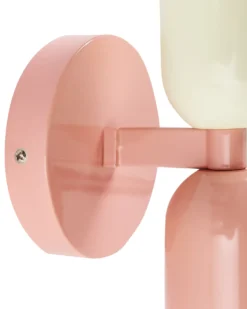 Sæt af 2 væglamper TOPI Pastellrosa Metal