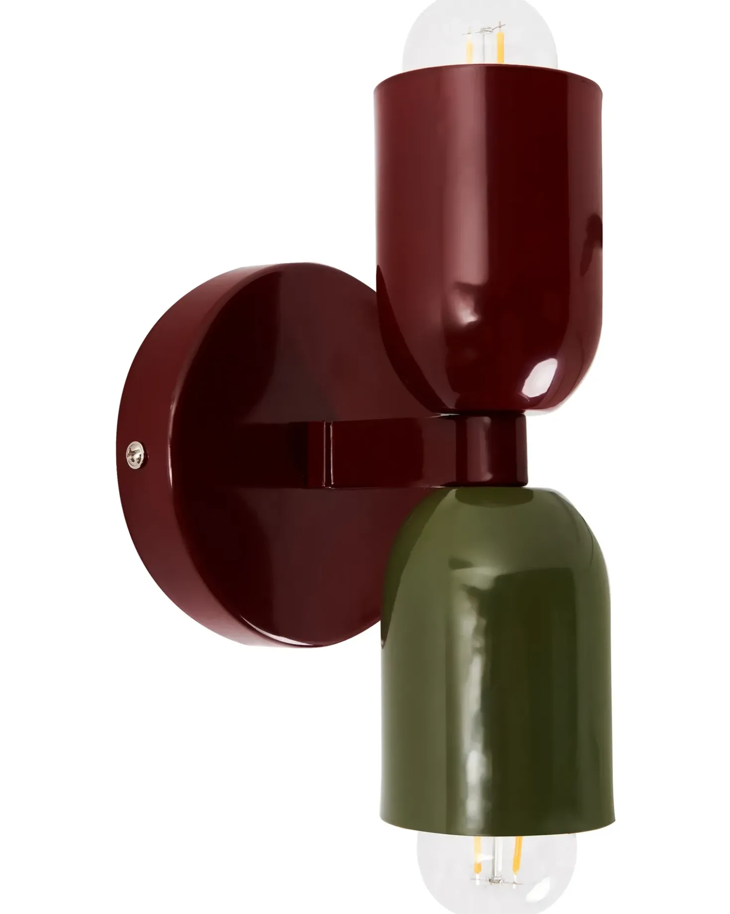 Sæt af 2 væglamper TOPI Rood/groen Metal