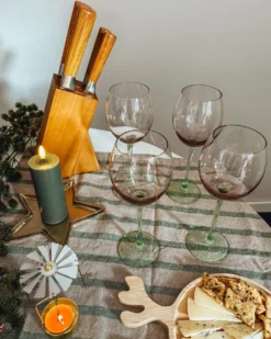 Sæt af 4 vinglas DIOPSIDE 360 ml Lyserød