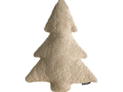 Sæt med 3 dekorative puder WINTERLAND Boucle 30 x 35 cm 45 x 25 cm Lys Beige Julemønster