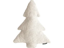 Sæt med 3 dekorative puder WINTERLAND Boucle 30 x 35 cm 45 x 25 cm Lys Beige Julemønster