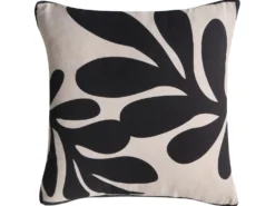 Sæt med 3 dekorative puder AGATHIS Bomuld 30 x 50 cm Sort/beige Abstraktmønster