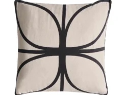 Sæt med 3 dekorative puder AGATHIS Bomuld 30 x 50 cm Sort/beige Abstraktmønster