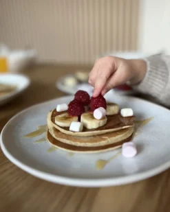 Sæt med 4 desserttallerkener SESAME Stentøj Lysegrå