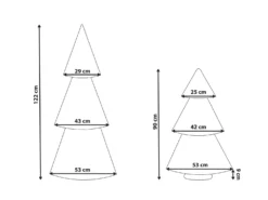 Sæt med 2 juledekorationer VEFSNA Juletræ 90/122 cm Beige/Grøn