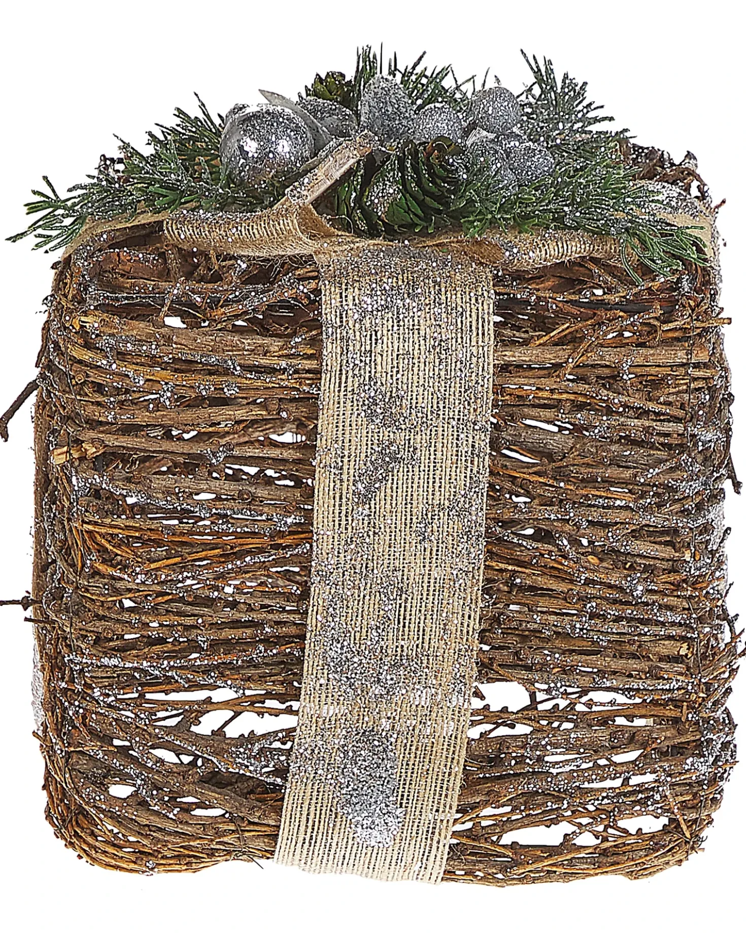 Sæt med 2 juledekorationer INARI Julegaver 28/21 cm Sølv