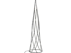 Sæt med 2 juledekorationer LED NEIDEN Juletræ 52/38 cm Sølv