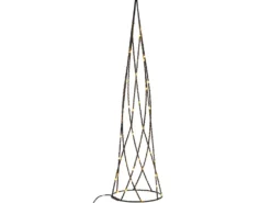 Sæt med 2 juledekorationer LED NEIDEN Juletræ 52/38 cm Sølv