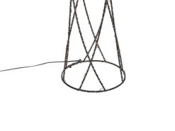 Sæt med 2 juledekorationer LED NEIDEN Juletræ 52/38 cm Sølv