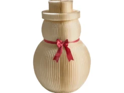 Sæt med 2 juledekorationer KLARALVEN Snemand 90/124 cm Beige