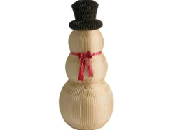 Sæt med 2 juledekorationer KLARALVEN Snemand 90/124 cm Beige