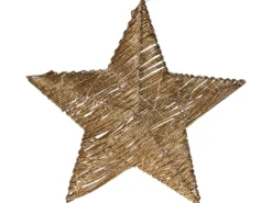Sæt med 2 juledekorationer LED HAMPEN Stjerne 24/30 cm Guld