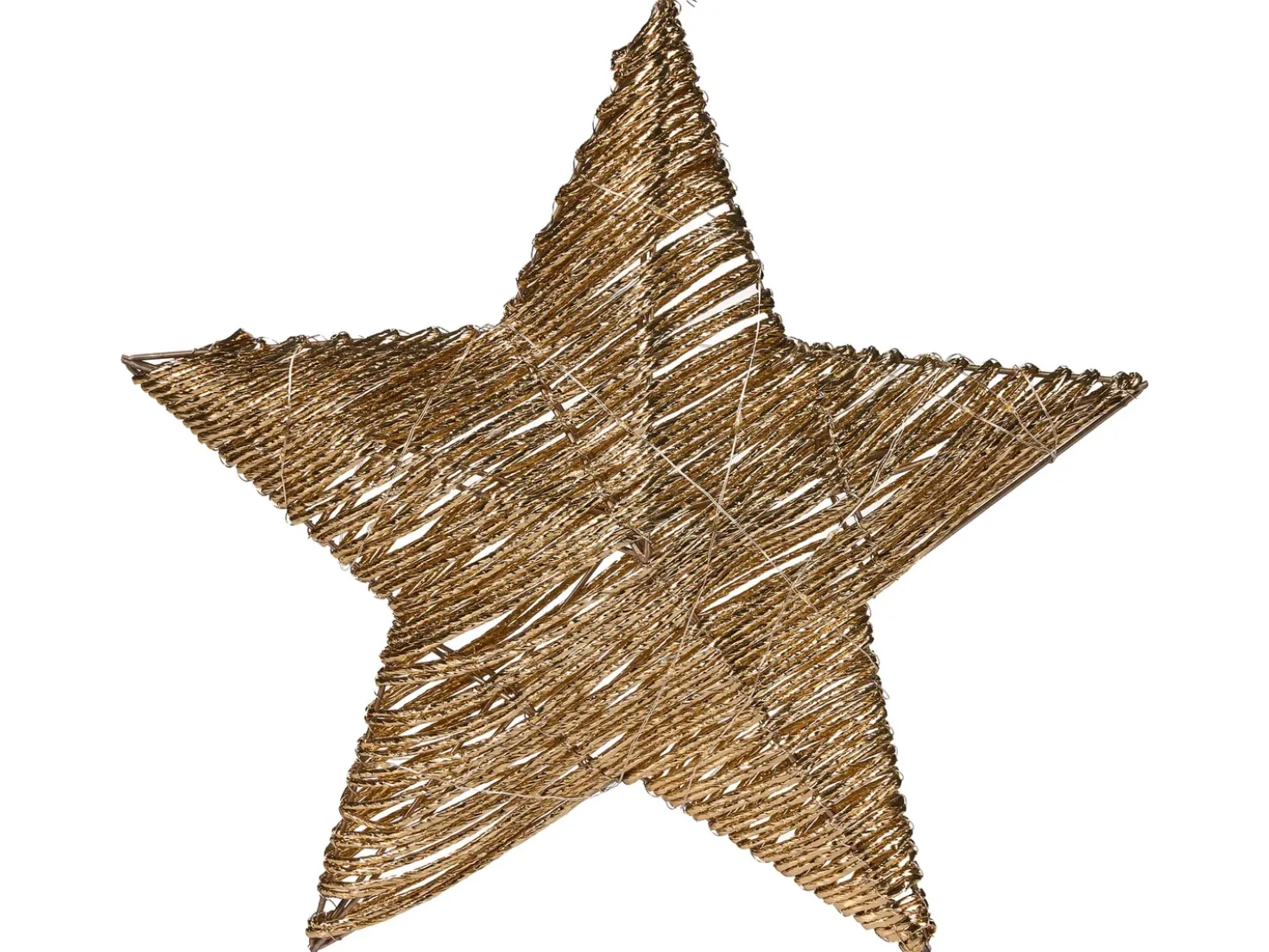 Sæt med 2 juledekorationer LED HAMPEN Stjerne 24/30 cm Guld