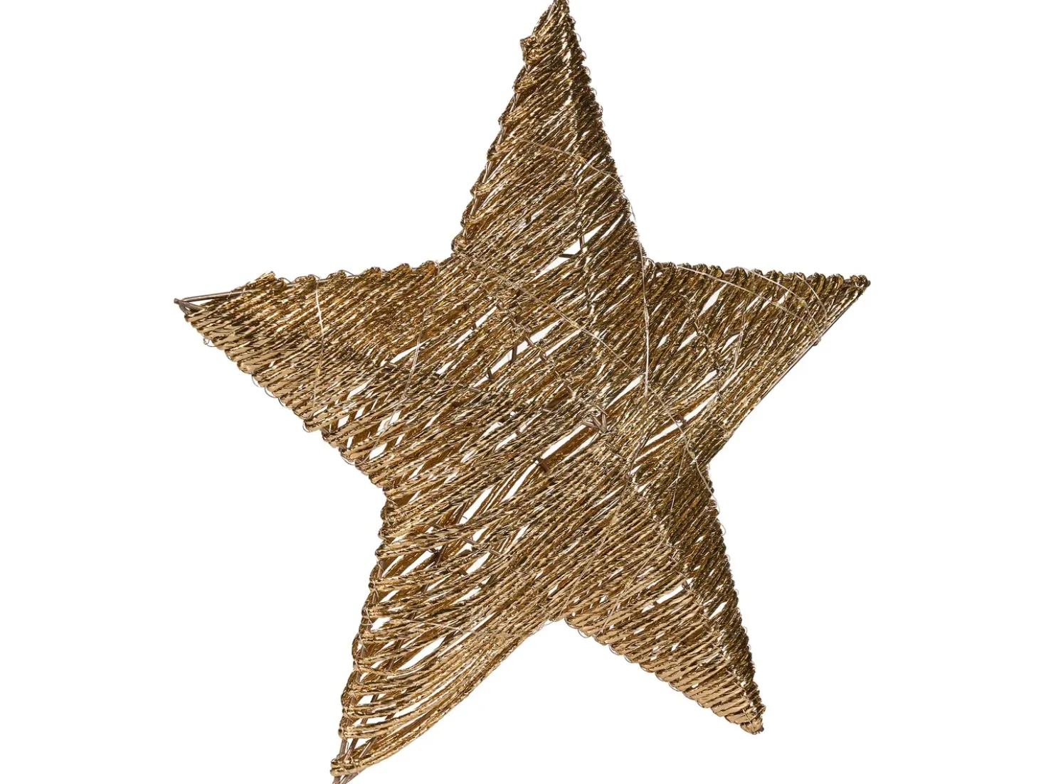Sæt med 2 juledekorationer LED HAMPEN Stjerne 24/30 cm Guld
