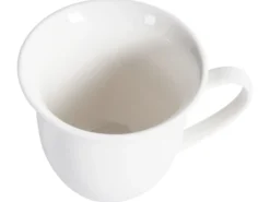 Sæt med 4 kopper med underkopper ELDERBERRY Porcelæn Hvid
