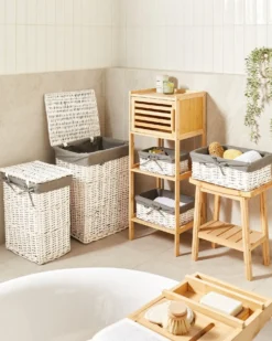 Sæt med 5 kurve ELLA Piletræ Hvid 50/86 L
