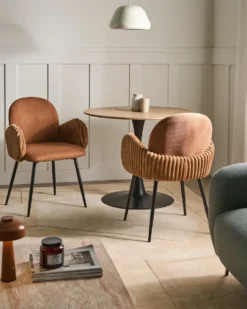 Sæt med 2 spisebordsstole AMITY Brun