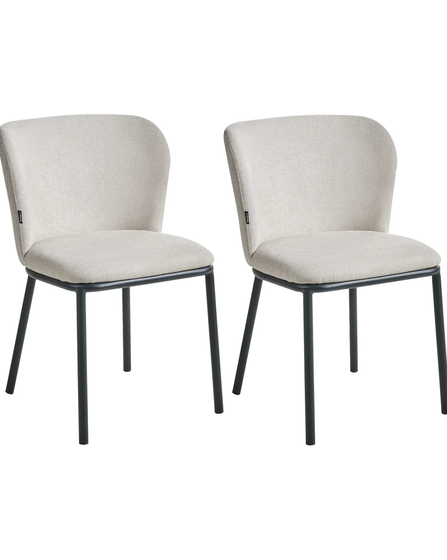 Sæt med 2 spisebordsstole ARTESIA Lys Beige