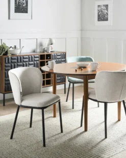 Sæt med 2 spisebordsstole ARTESIA Lys Beige