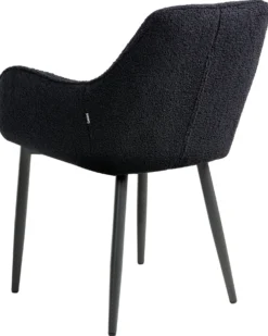 Sæt med 2 spisebordsstole ALDEN Boucle Sort