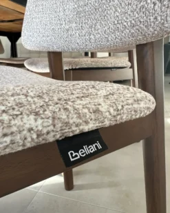 Sæt med 2 spisebordsstole BLANE Boucle Mørkebrun/taupe