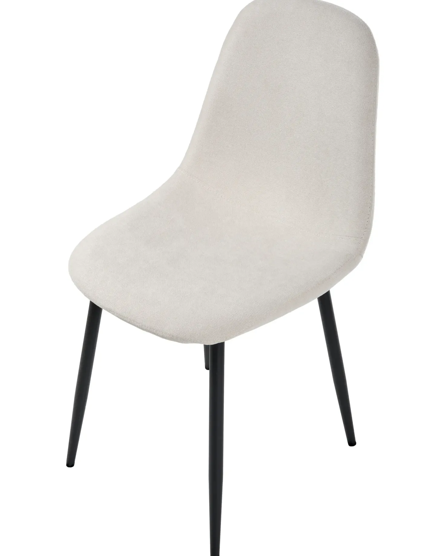 Sæt med 4 spisebordsstole CRANDALL Lys Beige