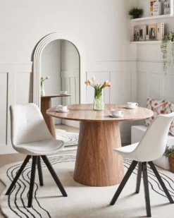 Sæt med 2 spisebordsstole HEDLEY Lys Beige