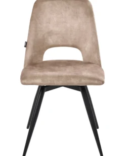 Sæt med 2 spisebordsstole HALLETT Velour Beige