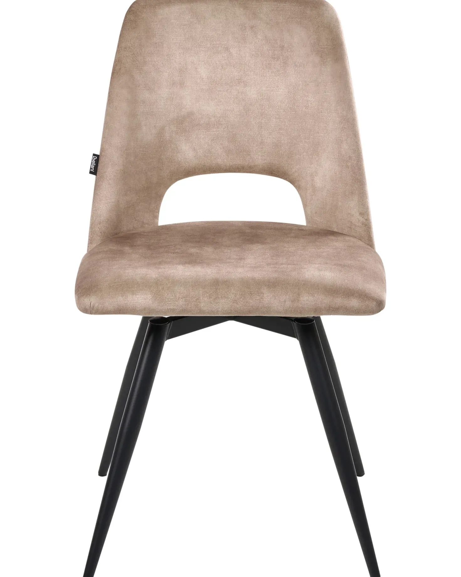 Sæt med 2 spisebordsstole HALLETT Velour Beige