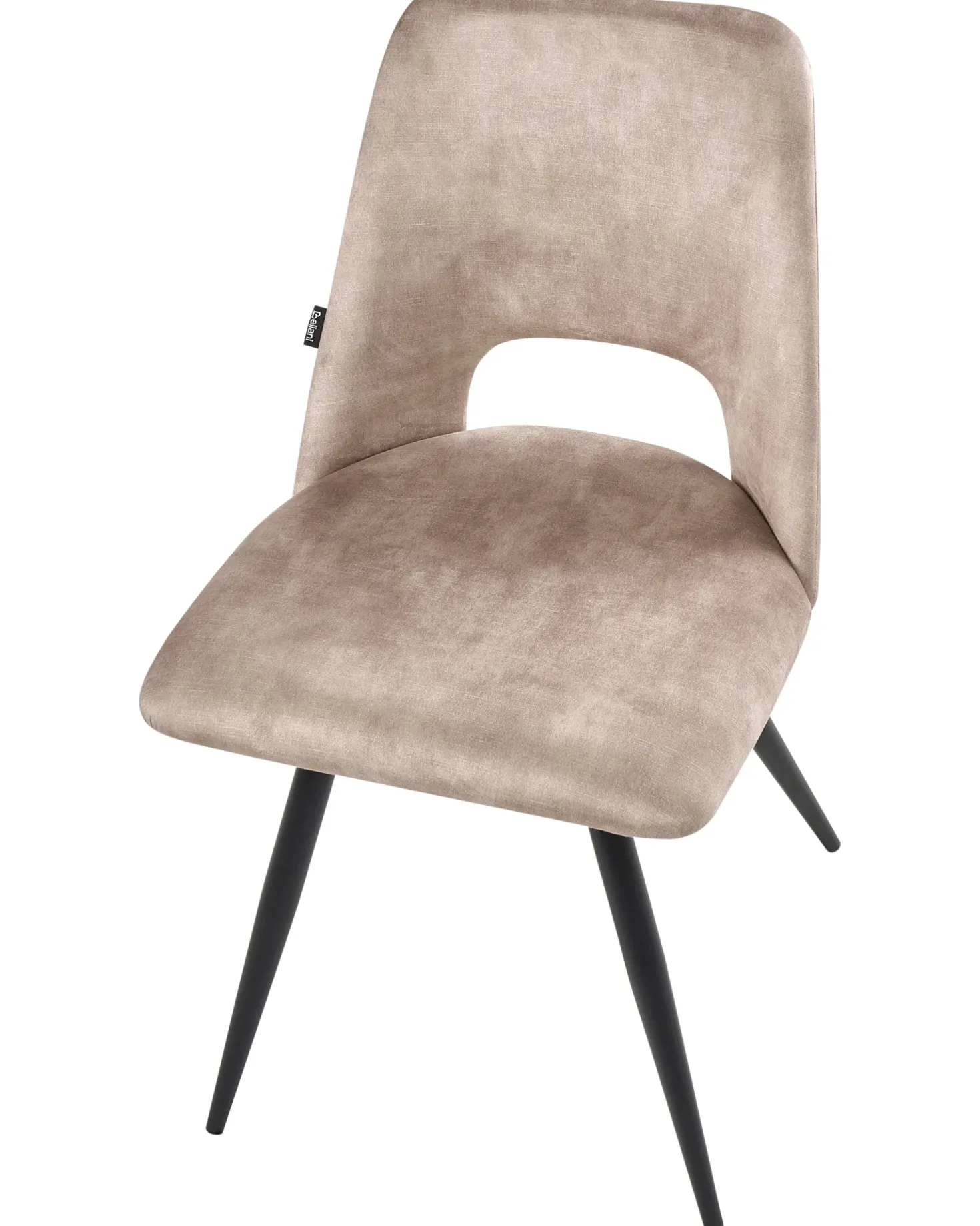 Sæt med 2 spisebordsstole HALLETT Velour Beige