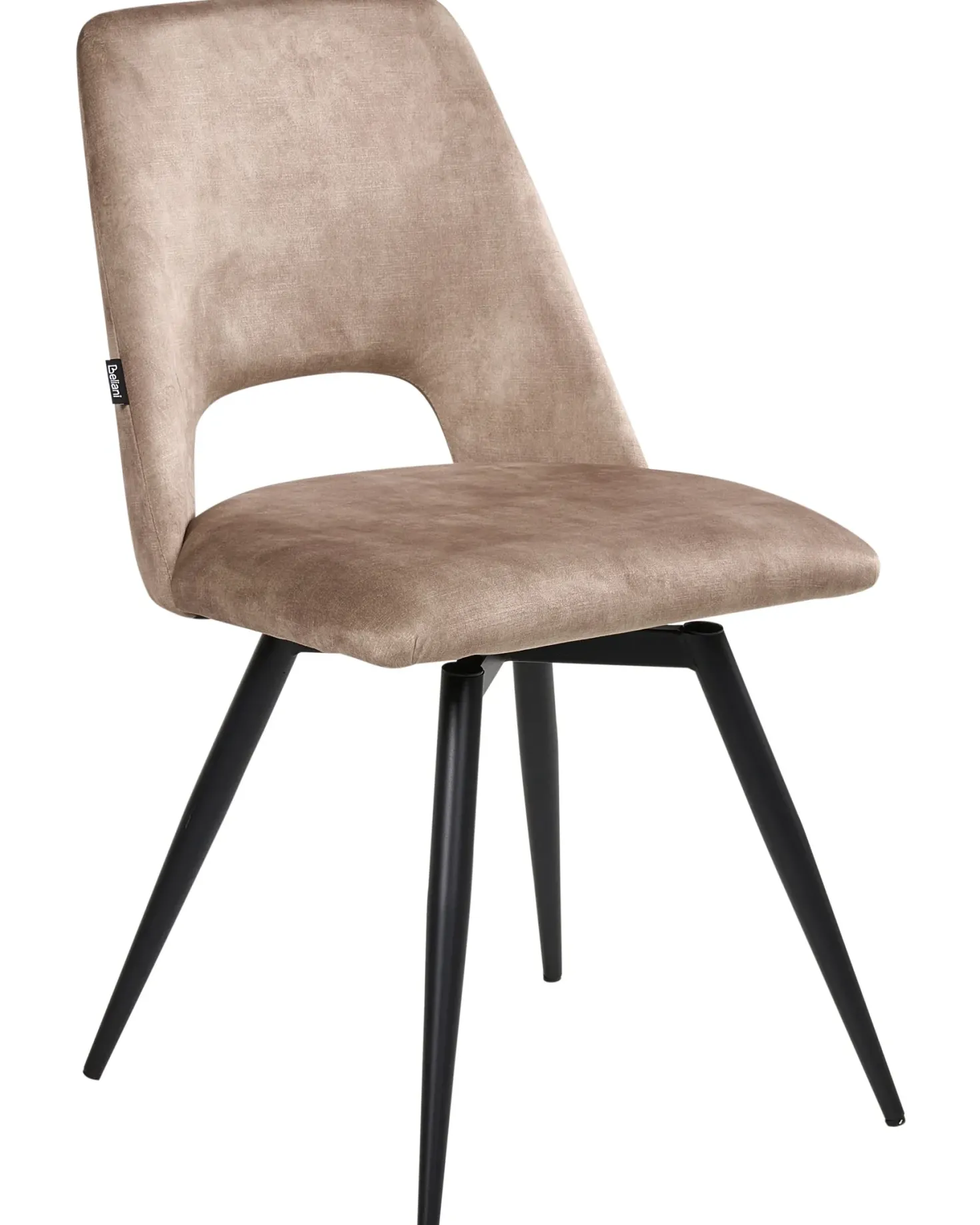 Sæt med 2 spisebordsstole HALLETT Velour Beige