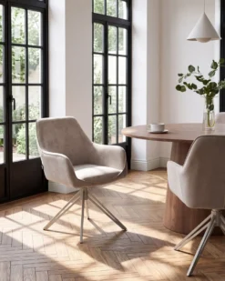 Sæt med 2 spisebordsstole JODAR Beige