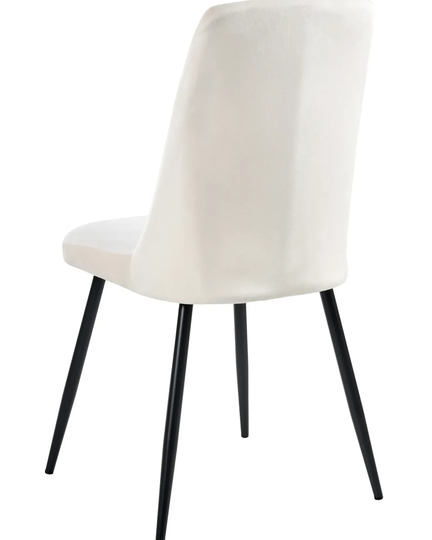 Sæt med 4 spisebordsstole KIRBY Velour Cremehvid