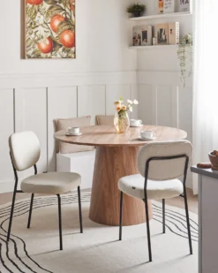 Sæt med 2 spisebordsstole LOLETA Lys Beige