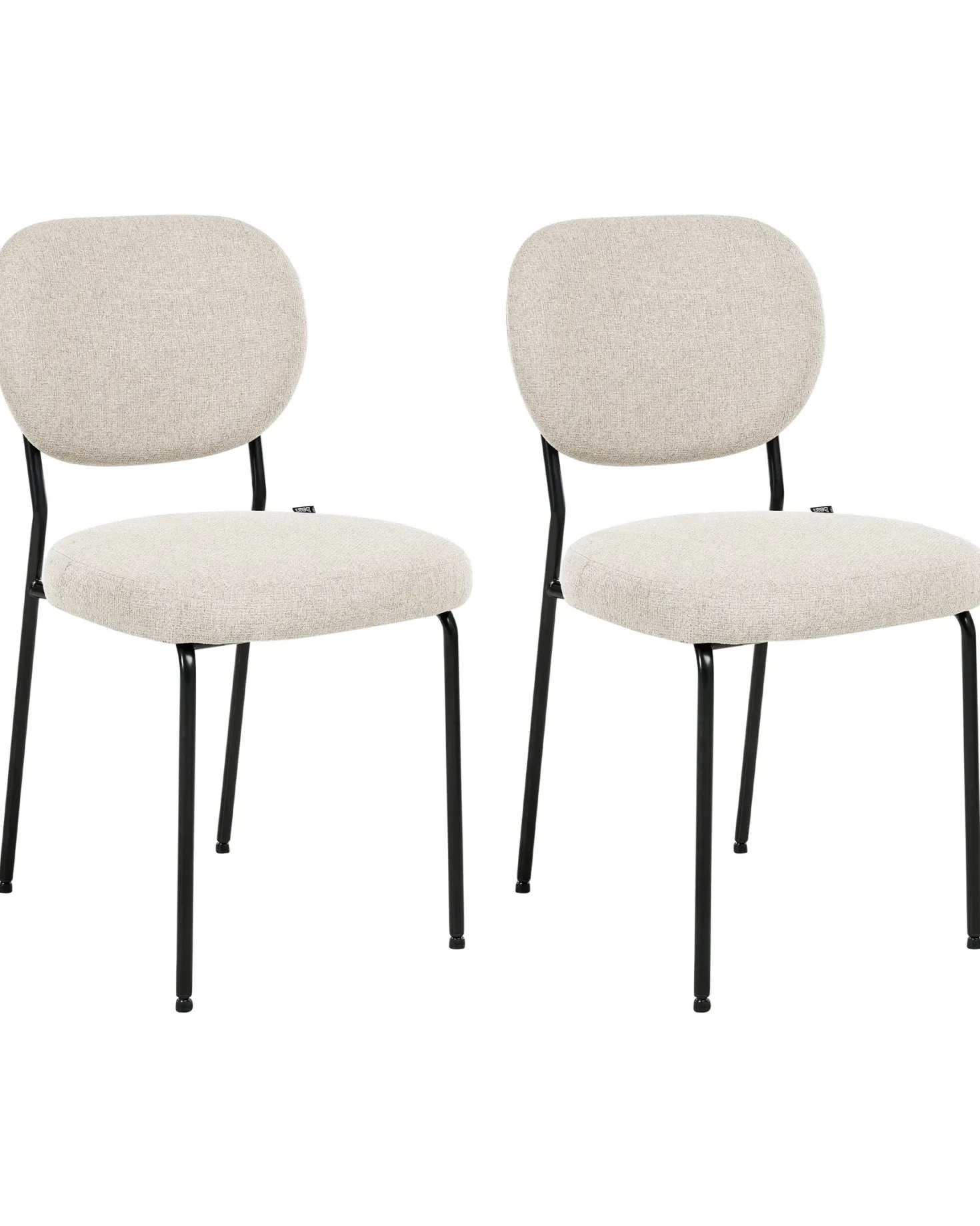 Sæt med 2 spisebordsstole LOLETA Lys Beige