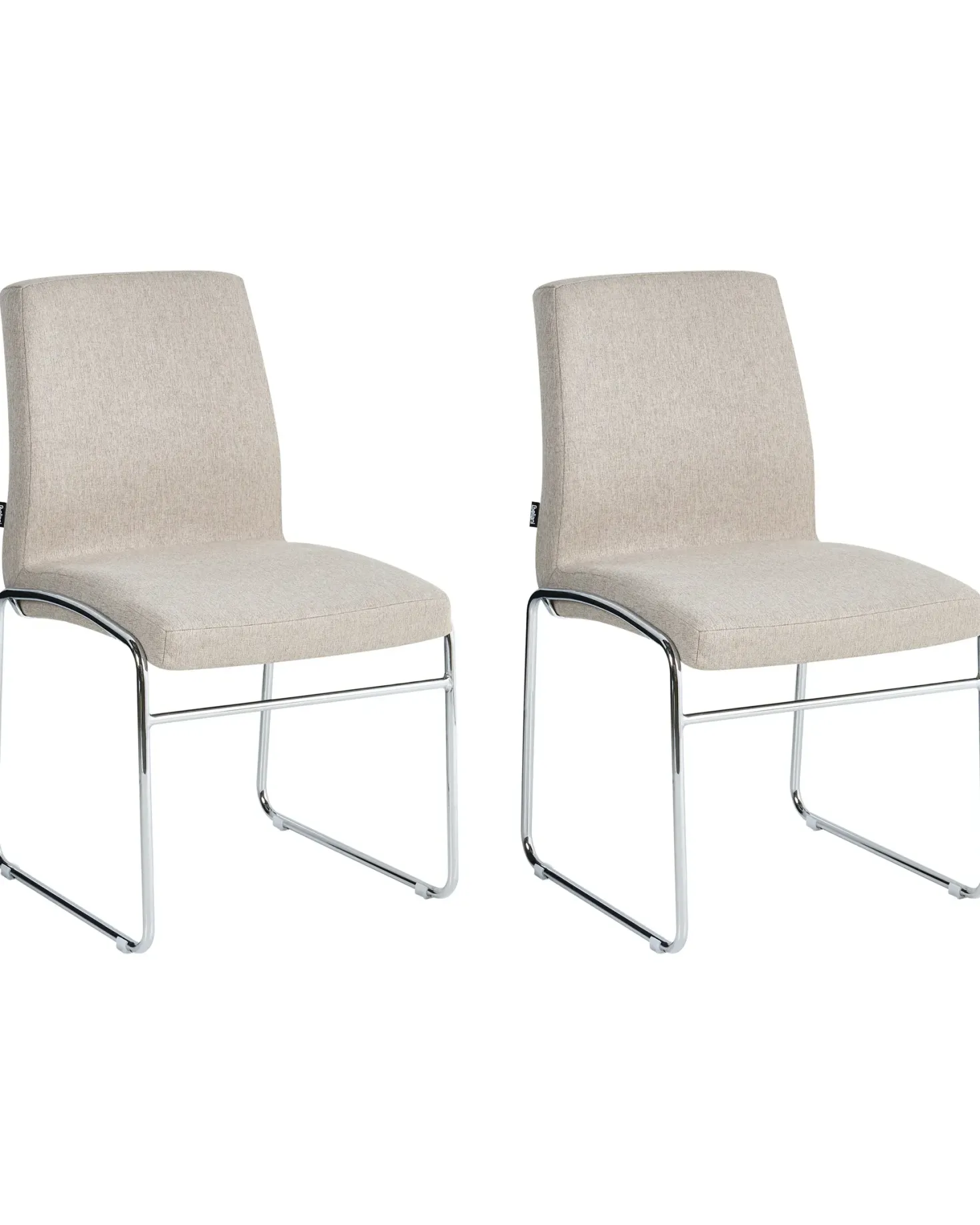 Sæt med 2 spisebordsstole LECCO Beige
